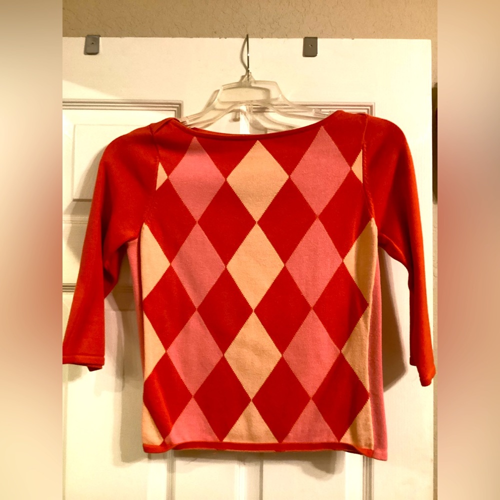 Valerie Stevens Petite Medium Argyle Sweater PM